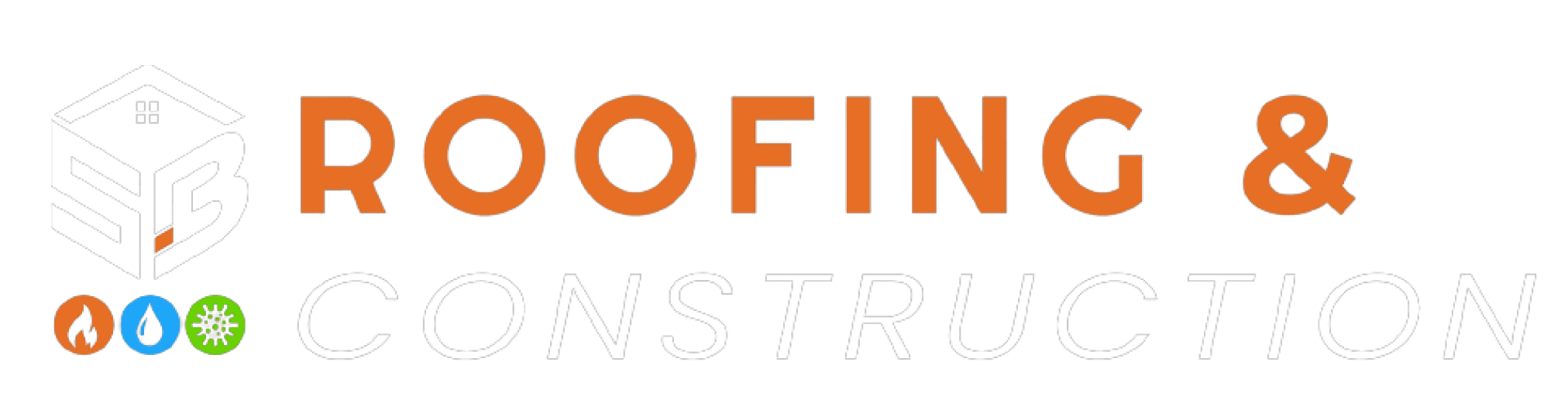 SB Roofing And Construction Horizontal Logo